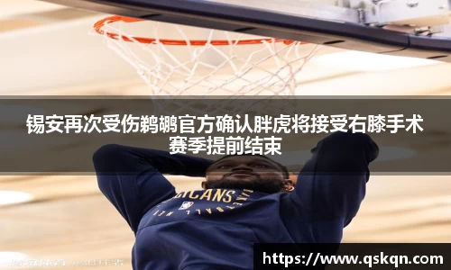 锡安再次受伤鹈鹕官方确认胖虎将接受右膝手术赛季提前结束